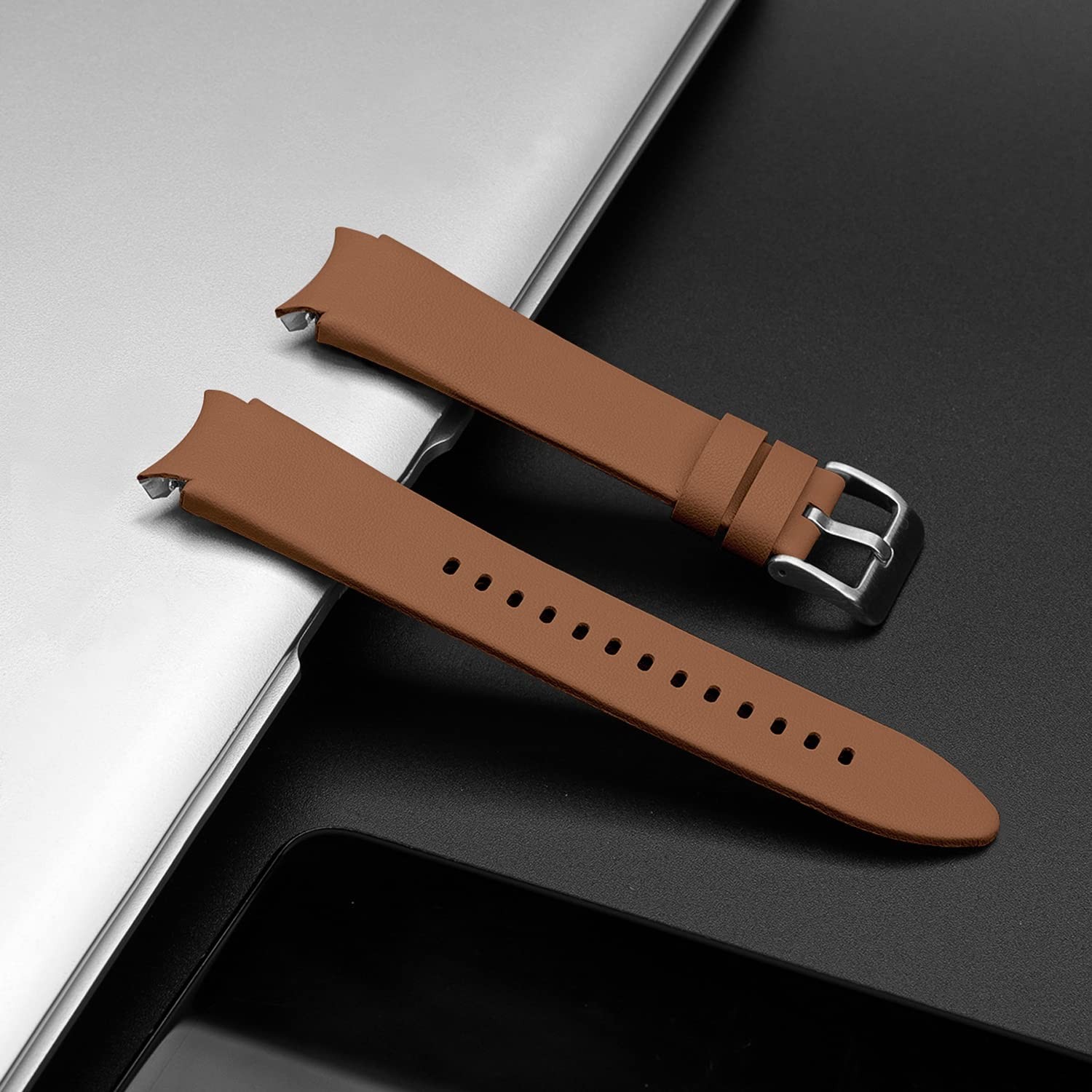 Genuine leather band for samsung galaxy watch 4 classic 46mm 42mm 44mm 40mm no gaps leather bracelet correa galaxy watch 4 strap