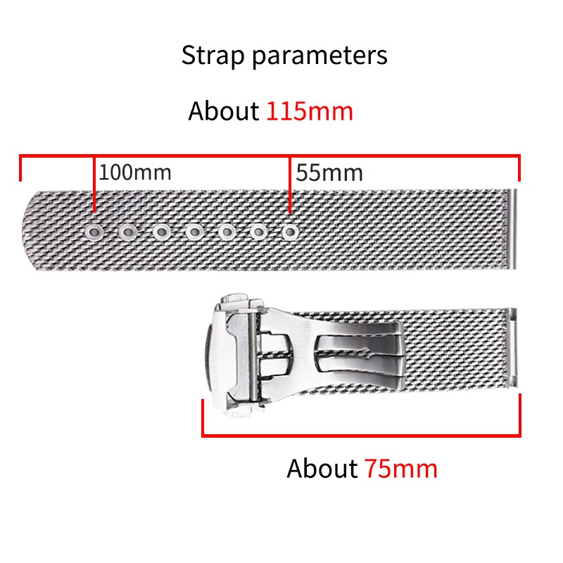 High Quality 316L Stainless Steel 19mm 20mm Watchband For Omega 007 James Bond Seamaster 300 Watch Strap Woven Metal Bracelets