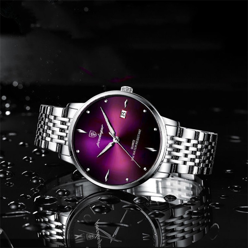 Genuine brand logo luxury men's watches fashion waterproof stainless steel automatic calendar quartz watch with A4248 . battery
