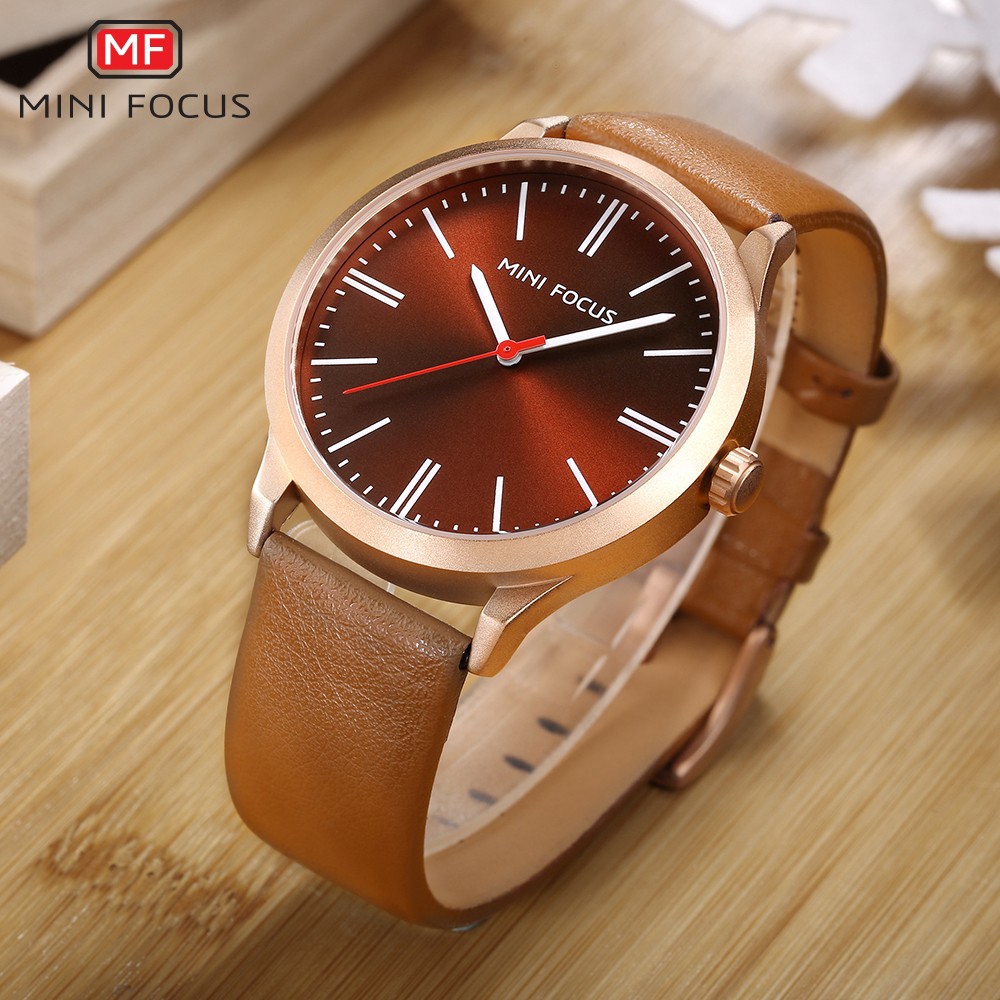 MINI FOCUS Sports Mens Watches Top Luxury Brand Watch Men Leather Strap Casual Business Wristwatch Boyfriend Relogio Masculino