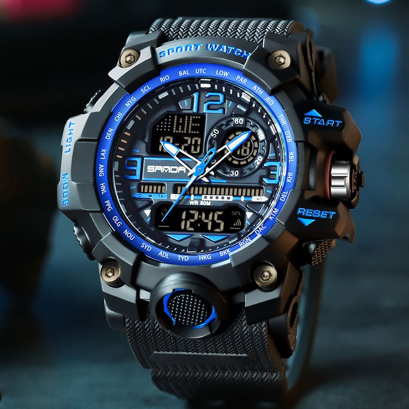 Digital Watch Men Sport Electronic Watches LED Male Wrist Watch for Men Watch Waterproof Wristwatch Famous Brand SANDA Clock 3133