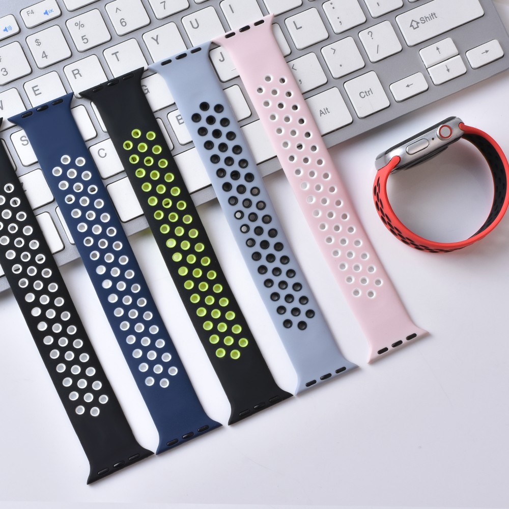 Solo Loop Strap for Apple Watch Band 44mm 40mm 38mm 42mm Breathable Silicone Flexible Strap Bracelet Band iWatch Series 3 4 5 SE 6