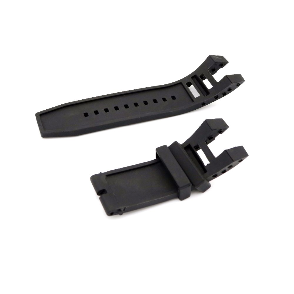 CARLYWET RU Stock New Style Men Women Black Strap Silicone Rubber Replacement Watch Band Strap Special Popular