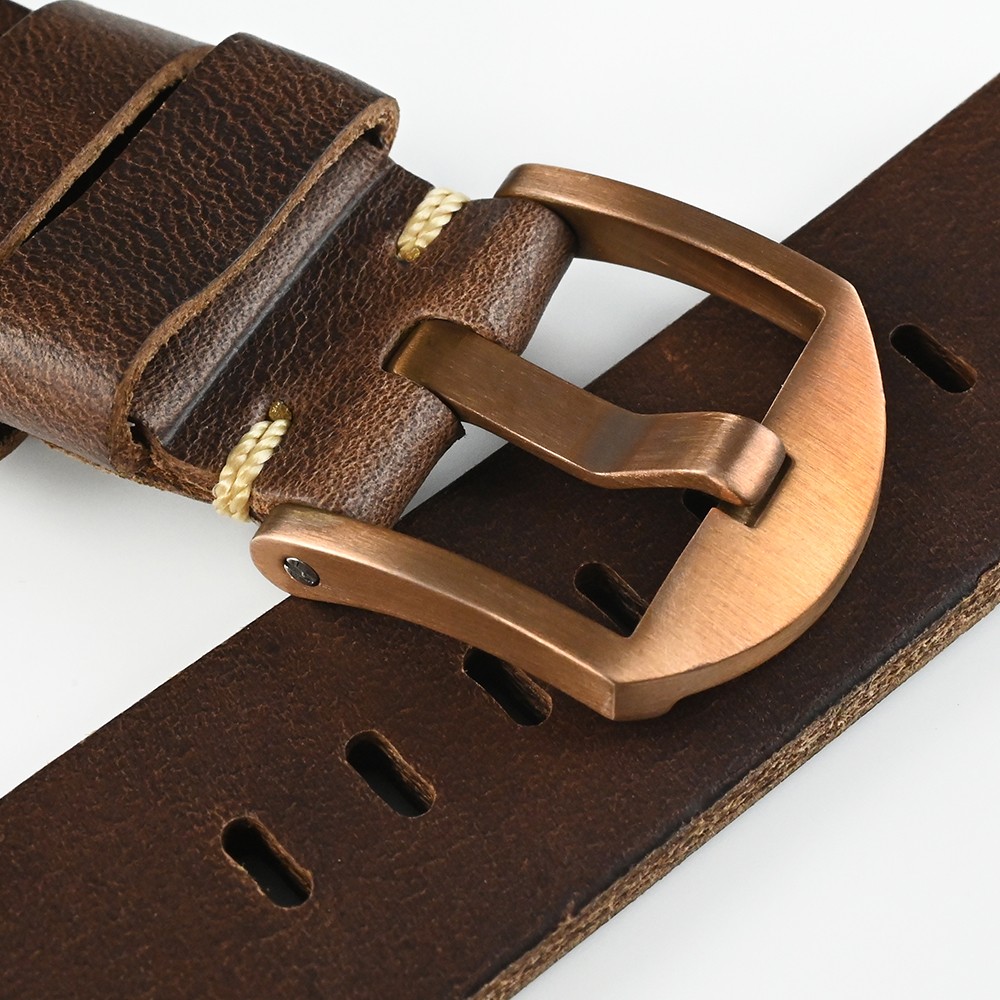 San Martin Quick Release Leather Watch Strap Premium Horween Cowhide Strap 20mm Flexible Replacement Watches Pin Buckle