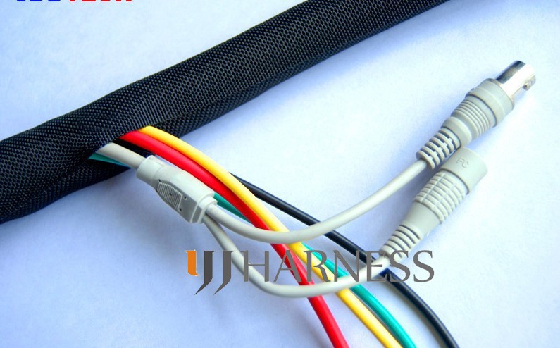 Expanded Braided Cable Sleeve PET Self Closing Insulated Flexible Tube Hose Wire Wrap Protection