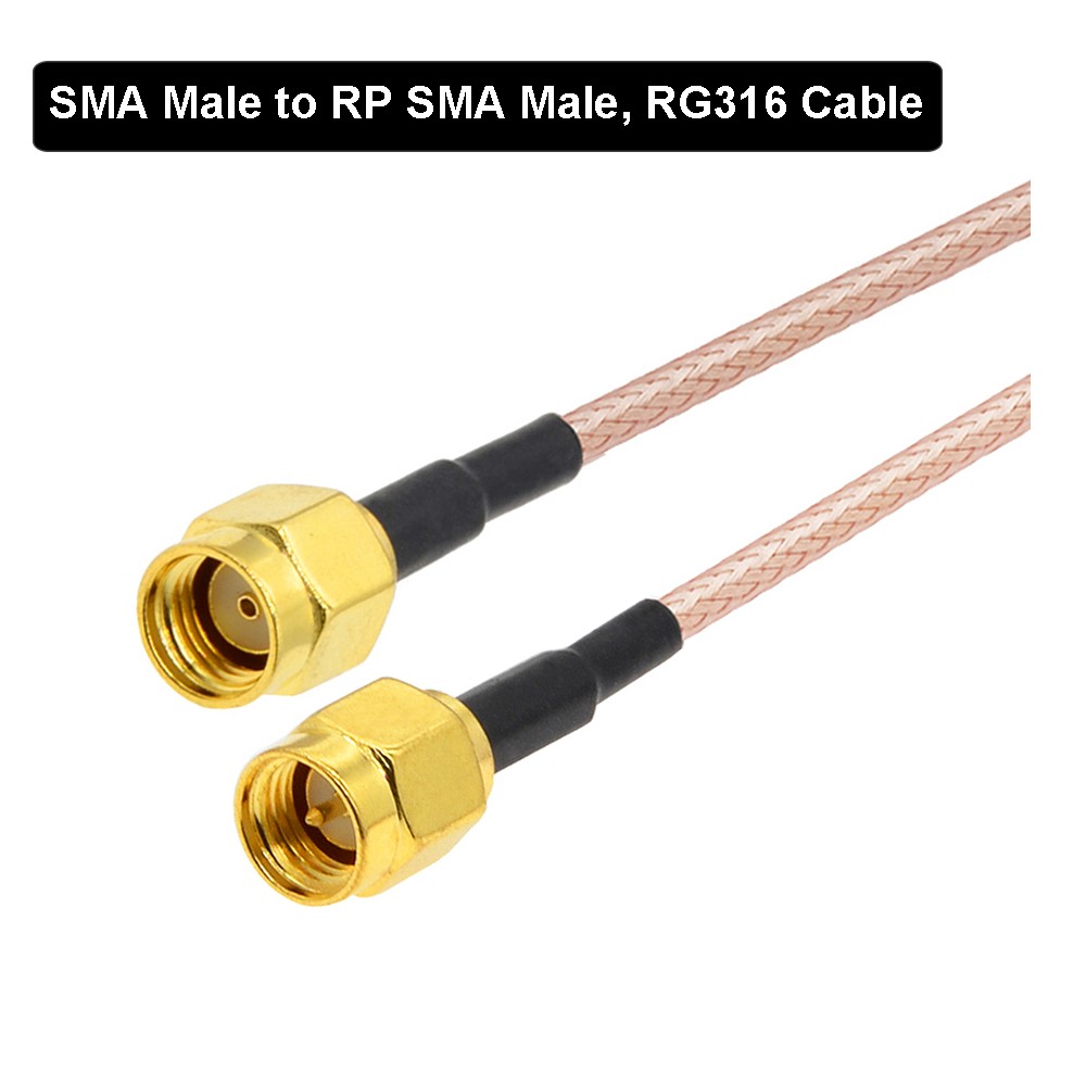 RG316 SMA Male to SMA Male RF Plug Pigtail Jack Connector WIFI Extension Cable RF Coaxial Wire Adapter Wire BEVOTOP 5cm-30m