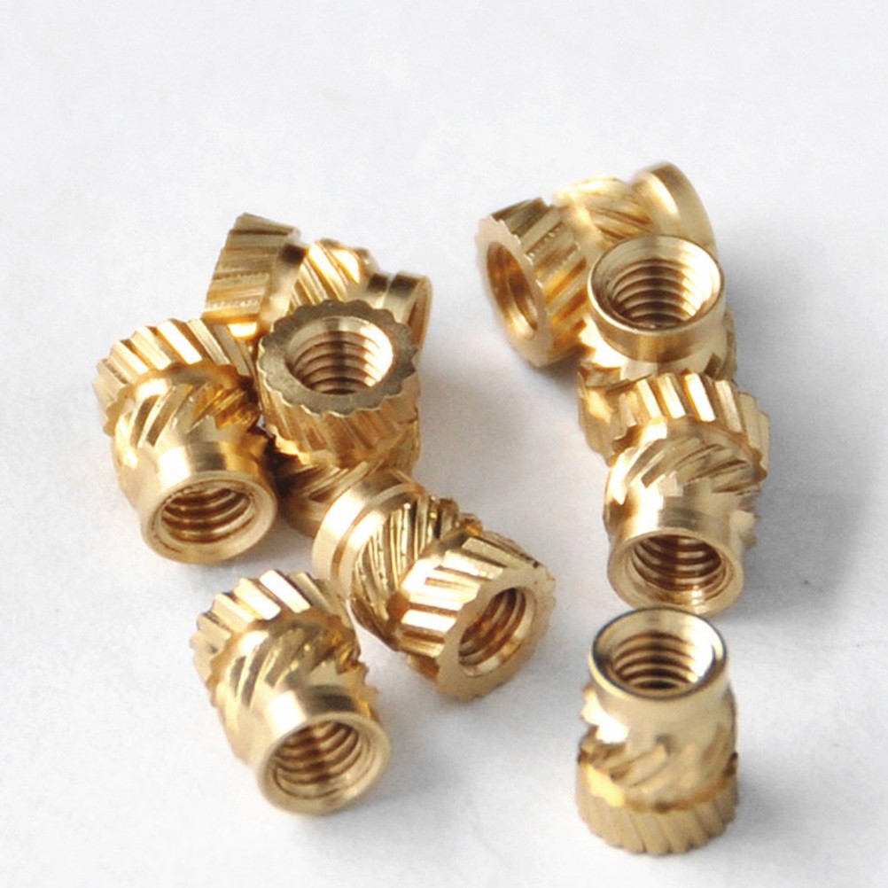 200pcs M3 M3*5.7-OD4.6 Knurled Brass Thread Insert Nut Heat Embed Female Parts Pressed Fit In Holes For 3D Printing Supplies