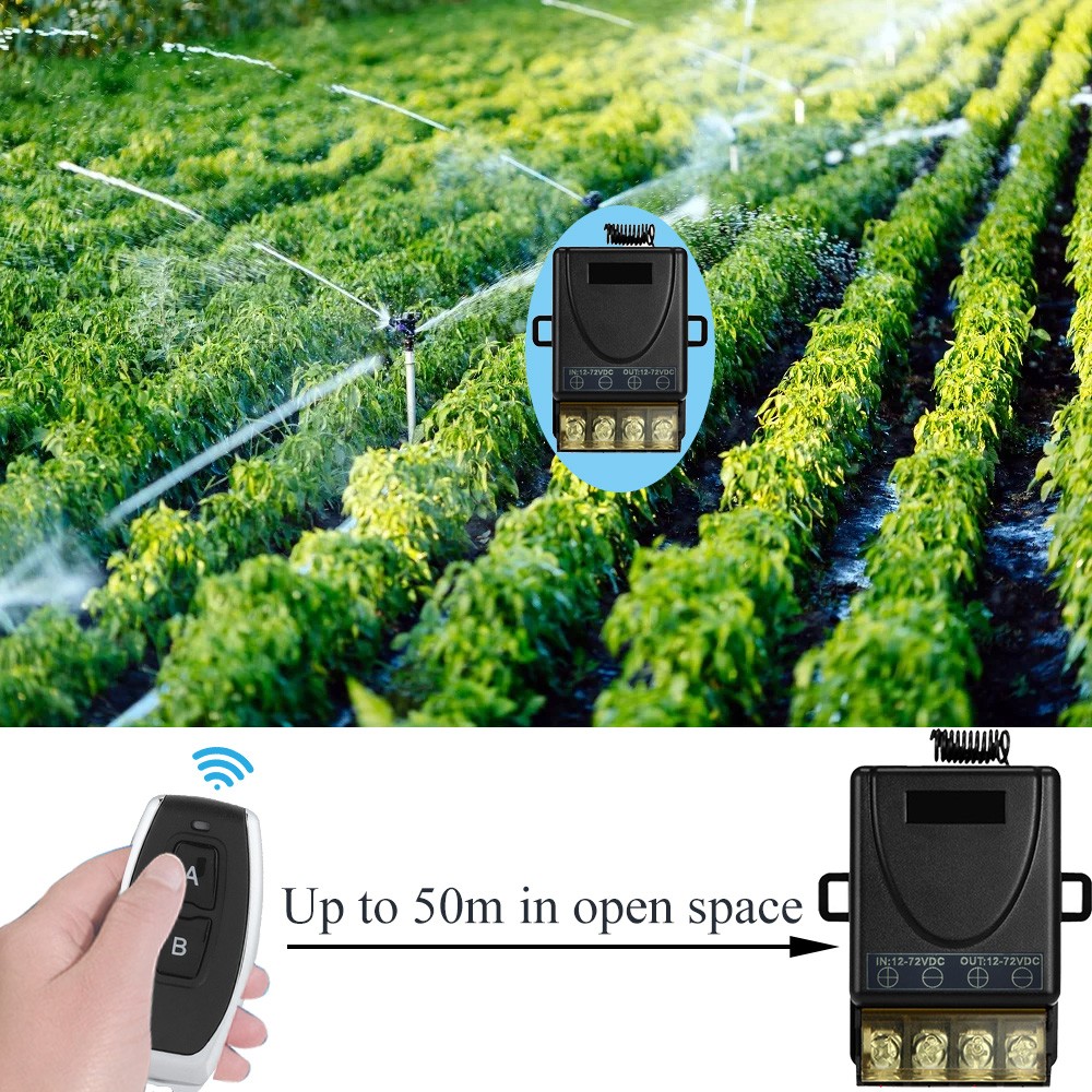 DIY Wireless 433MHz Universal Remote Control Switch DC 12V 24V 48V 60V 72V 30a High Power Relay Receiver Modulifor Car WaterPump