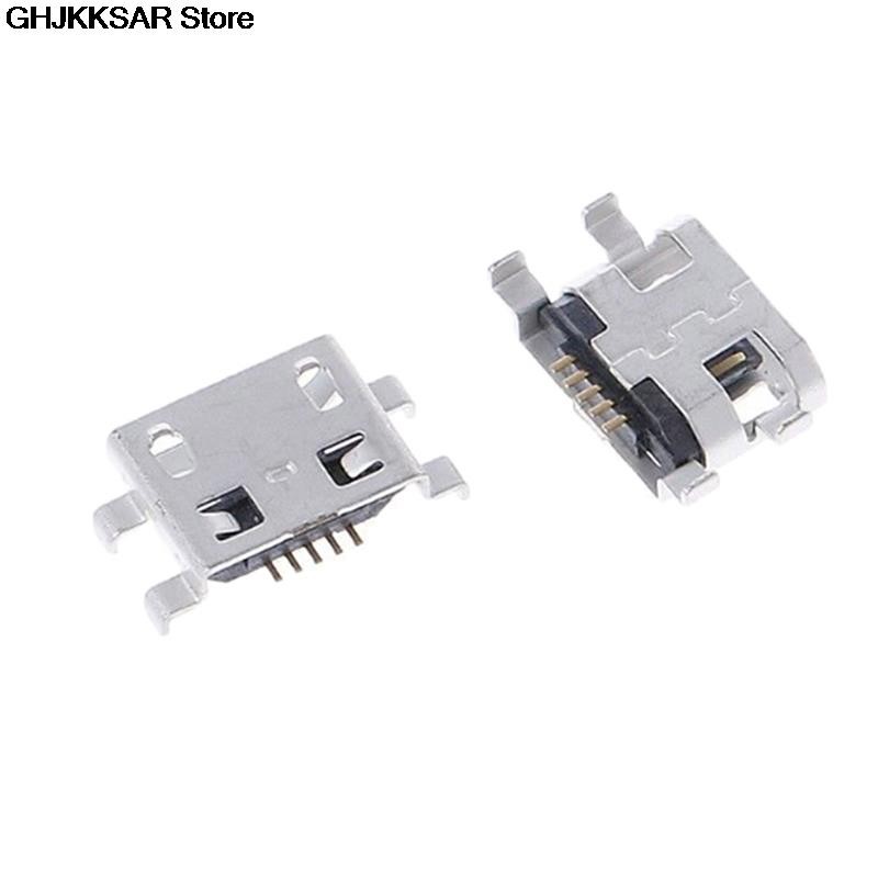 10pcs Micro USB 5pin B Type 0.8mm Female Connector Mobile Phone Mini USB Jack Connector 5pin Charging Socket Four Feet Plug