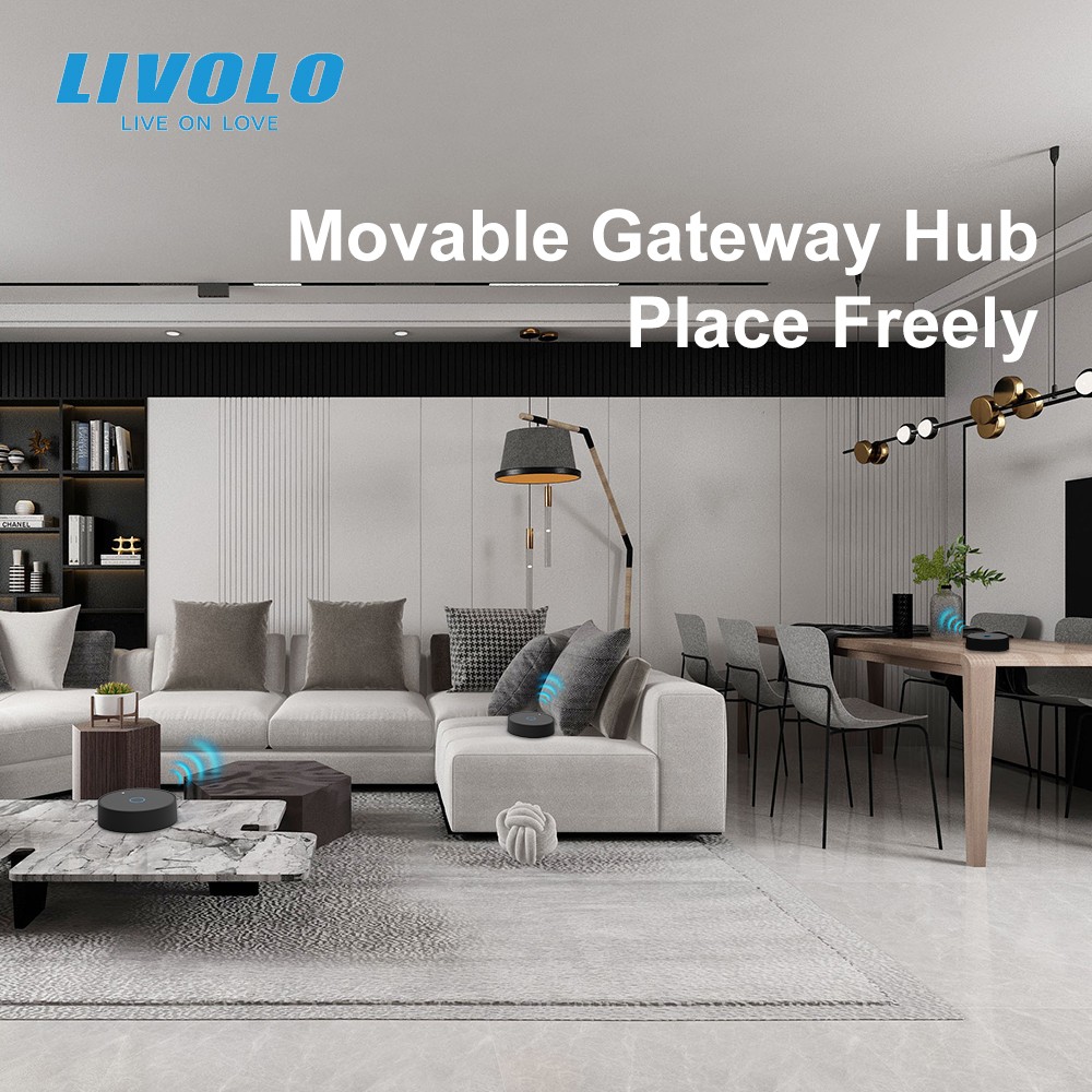 Livolo 2.0 Smart Version Movable ZigBee Gateway, Smart Hub by APP, Google Home, Alexa, Echo, Work with Livolo ZigBee Products