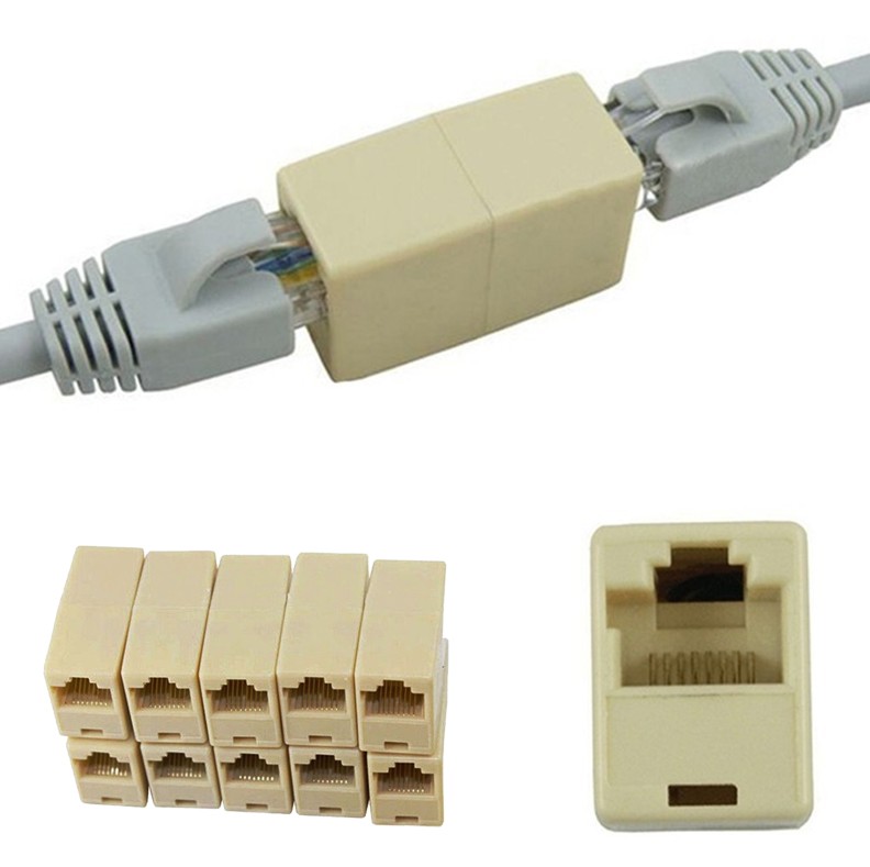 5 قطعة أدوات جديدة سبيكة الإنترنت RJ45 CAT5 مقرنة محول القابس شبكة كابل شبكة محلية موسع موصل