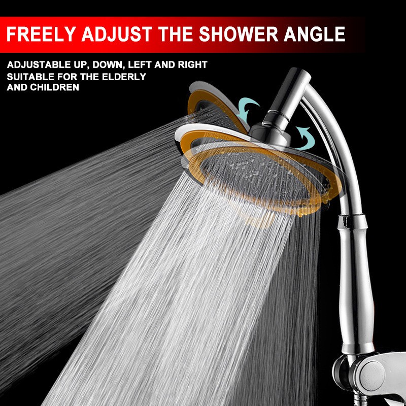 4/6 Inch Adjustable 2 Mode Shower Head Bathroom Handheld Spray Head Home High Pressure Large Rainfall Universal Shower Nozzle
