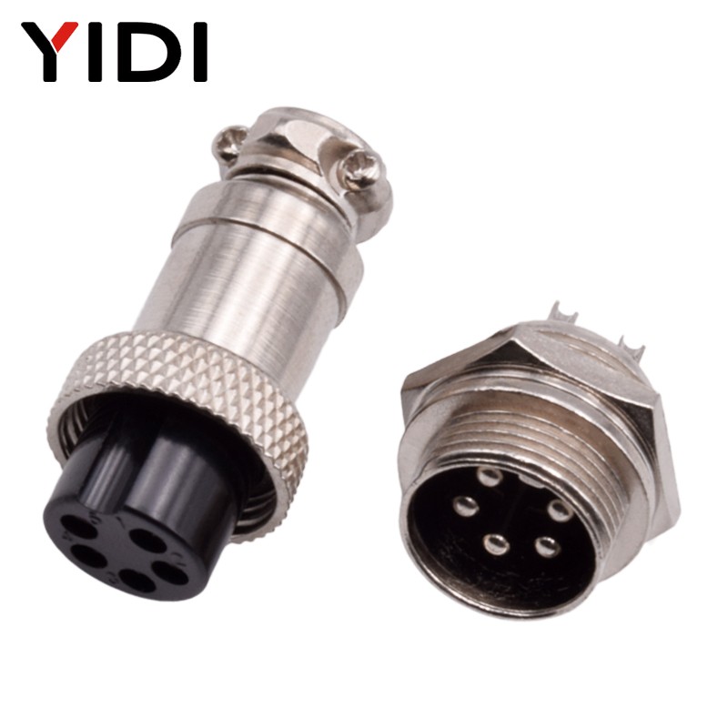 3/5 Sets GX12 GX16 GX20 Air Connector Male + Female 2 3 4 5 6 7 8 9 10 12 Cores 12/16/20mm Circular Aviation Socket Plug Connector