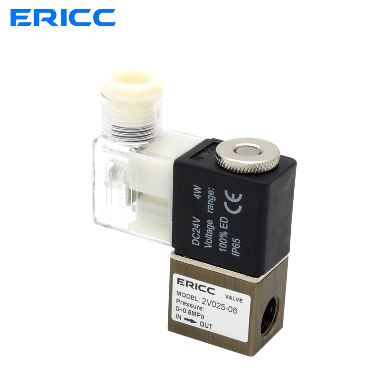 2V025-08 Normally Closed 12V 24V 220V 1/4" BSP 2 Way 2 Position Air Solenoid Control Valve 2V025-08 Pneumatic Valve