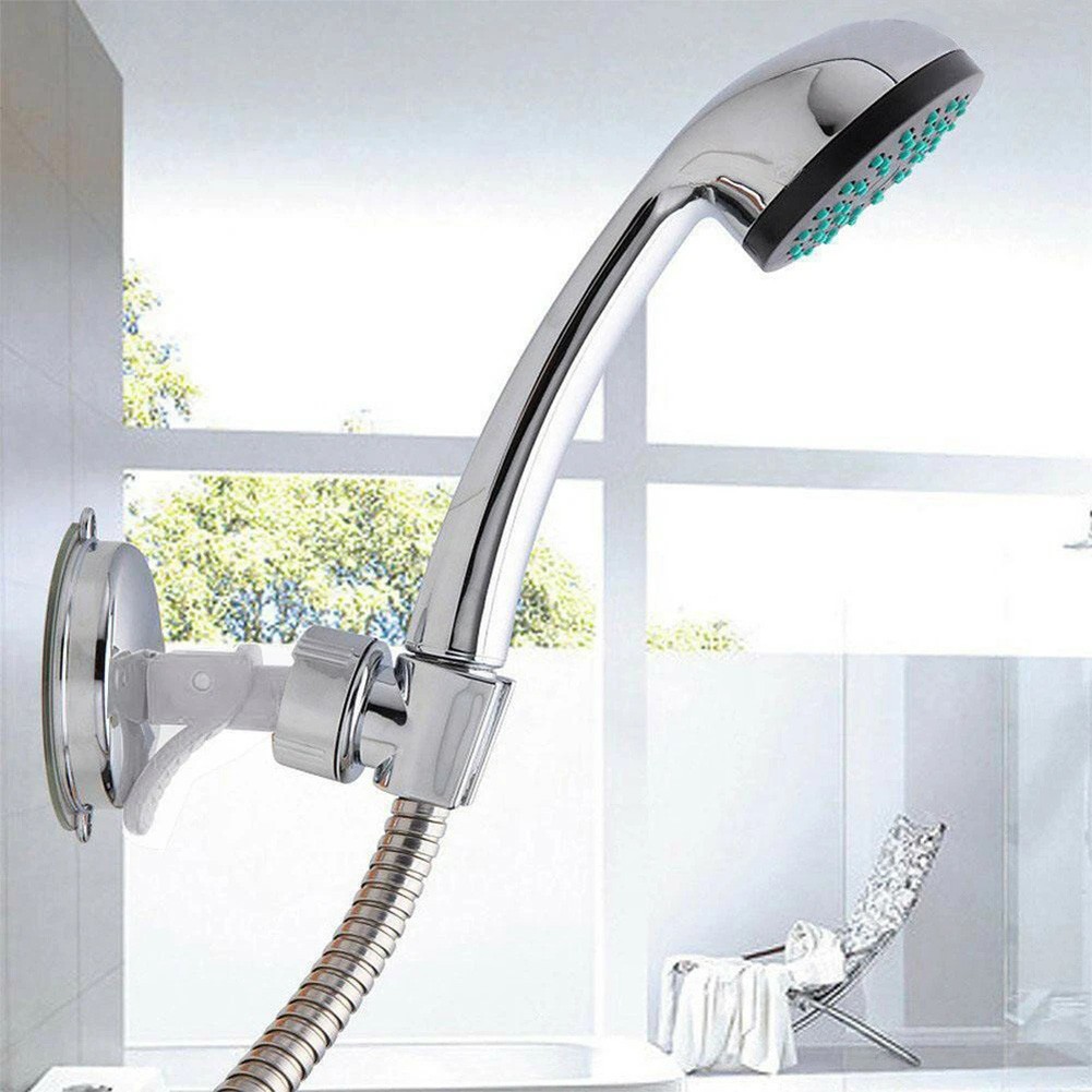 Adjustable Shower Head Holder Handheld Drill-free Shower Rack Punch-Free Chrome Bathroom Mixer Bracket