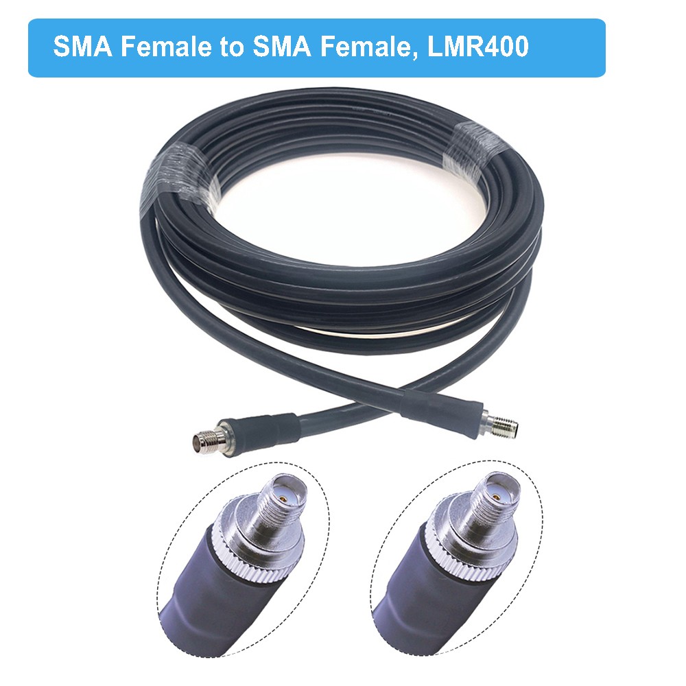 50 Ohm Pigtail RF Coaxial WiFi Router Extension Jumper Cord SMA LMR400 Cable RP-SMA Female to RP-SMA Female LMR-400