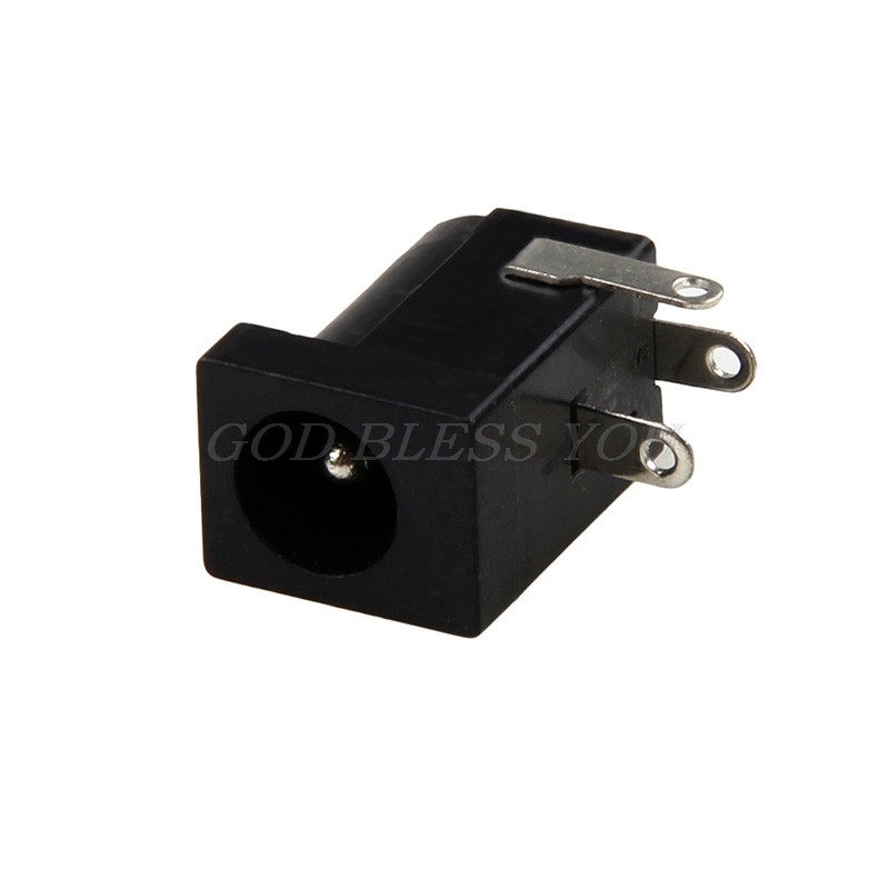 10pcs PCB Base 5.5 x 2.1mm Female DC Power Jack Plug Black Socket Connector Drop Shipping