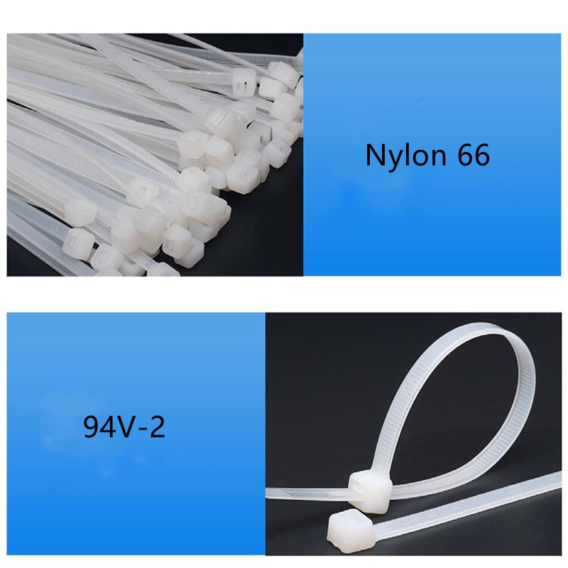 500pcs/1lot 4*150 200 250 300mm Self-Locking Nylon Cable Ties/Actual Width: 2.8mm Black/White