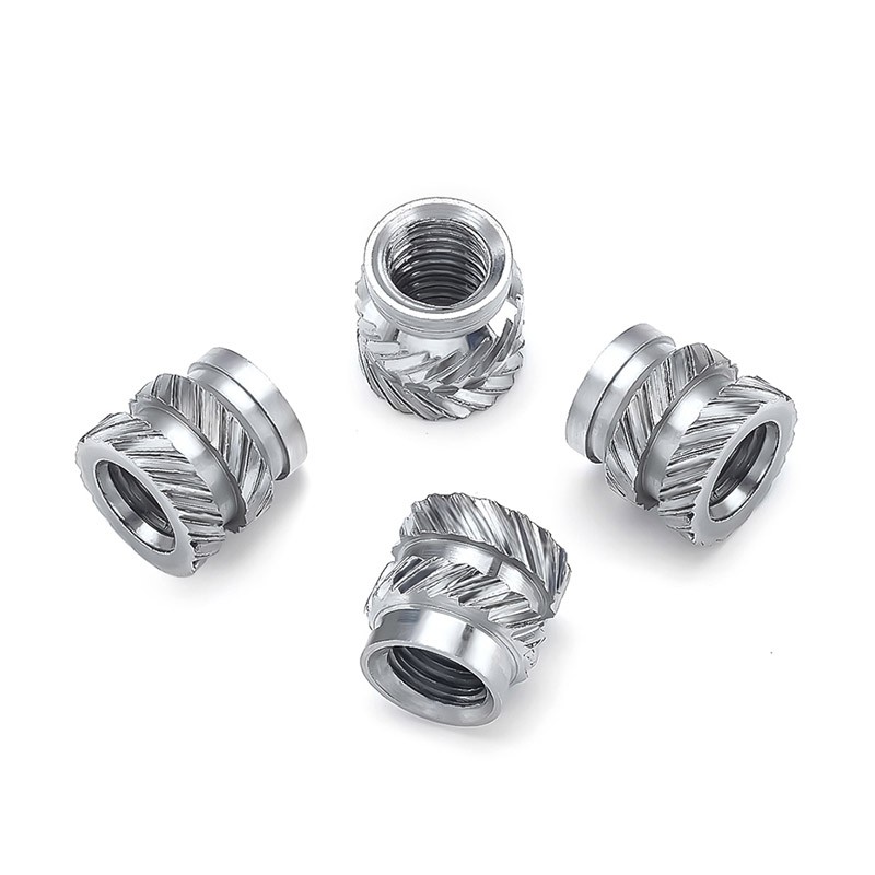 303 Stainless Steel M3 Hot Melt Soil Eight Twill Nuts High-strength Anti-corrosion SUS Embossed Knurled Injection Nut Inserts