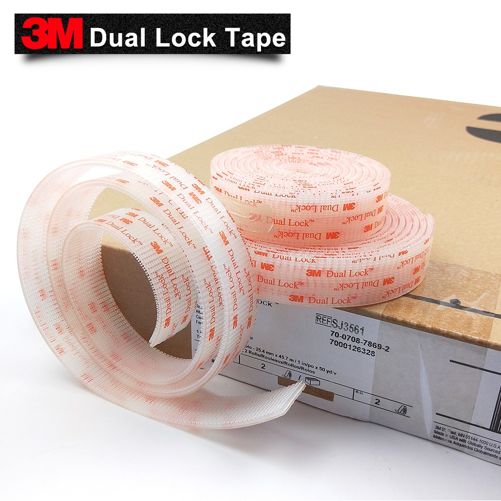 Mushroom Clear Tape, Double Lock, 3M, SJ3561, Type 400, 25.4 x 1mm