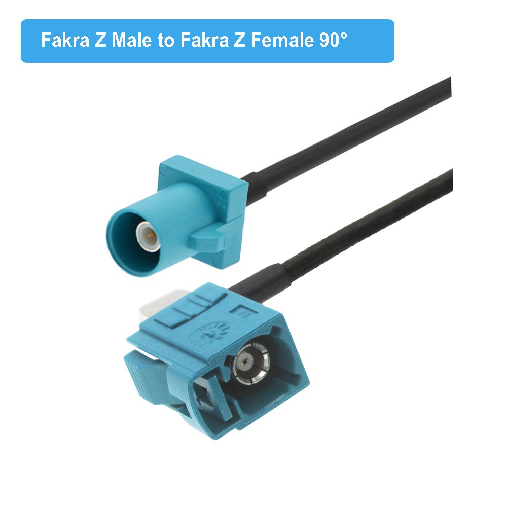 Universal Fakra Z Male/Female RAL5021 Neutral Coding RG174 Cable Auto Navigation GPS Antenna Extension RF Coaxial Pigtail