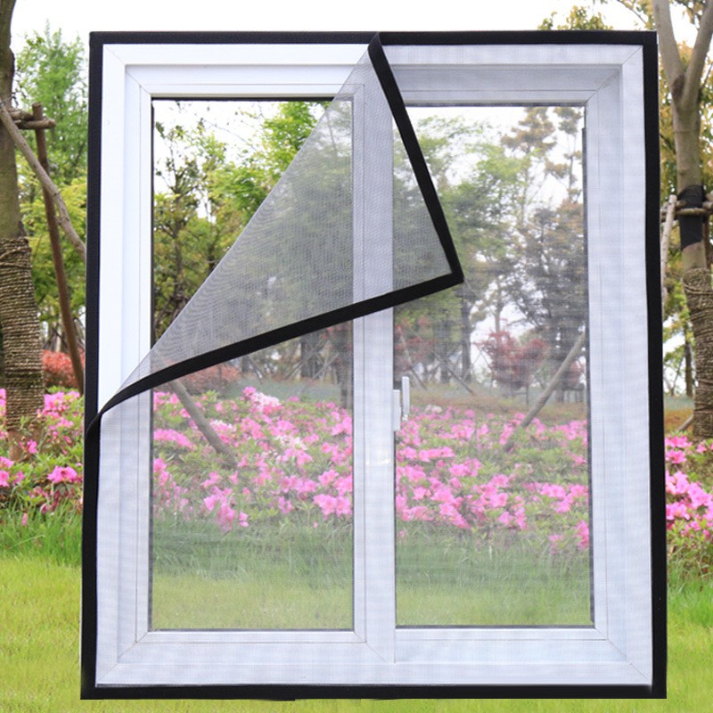 Inset window screen mesh, air tulle adjustable summer invisible anti mosquito net fiberglass removable washable customize screen