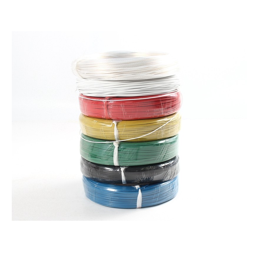 PTFE High Insulation Resistance Wire , Silver Plated Copper Sheathing Wire , 22awg 0.35mm² , 0.35mm²