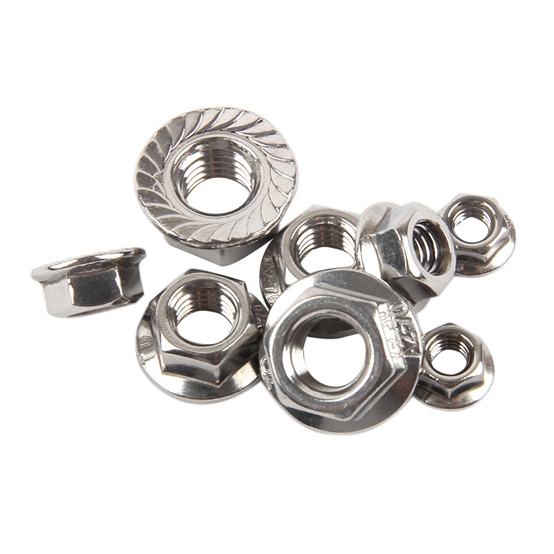 Flange Nut Hex Metric Threaded Hexagon Nut 304 Stainless Steel M3 M4 M5 M6 M8 M10 M12 M14 M16