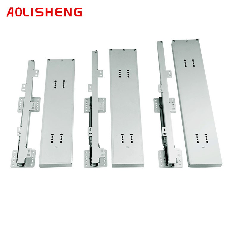 AOLISHENG Deep High Cabinets Heavy Duty Heaven And Earth Guide Sliding Rails Push Pull Cushioning Shock Absorber Drawer Slide