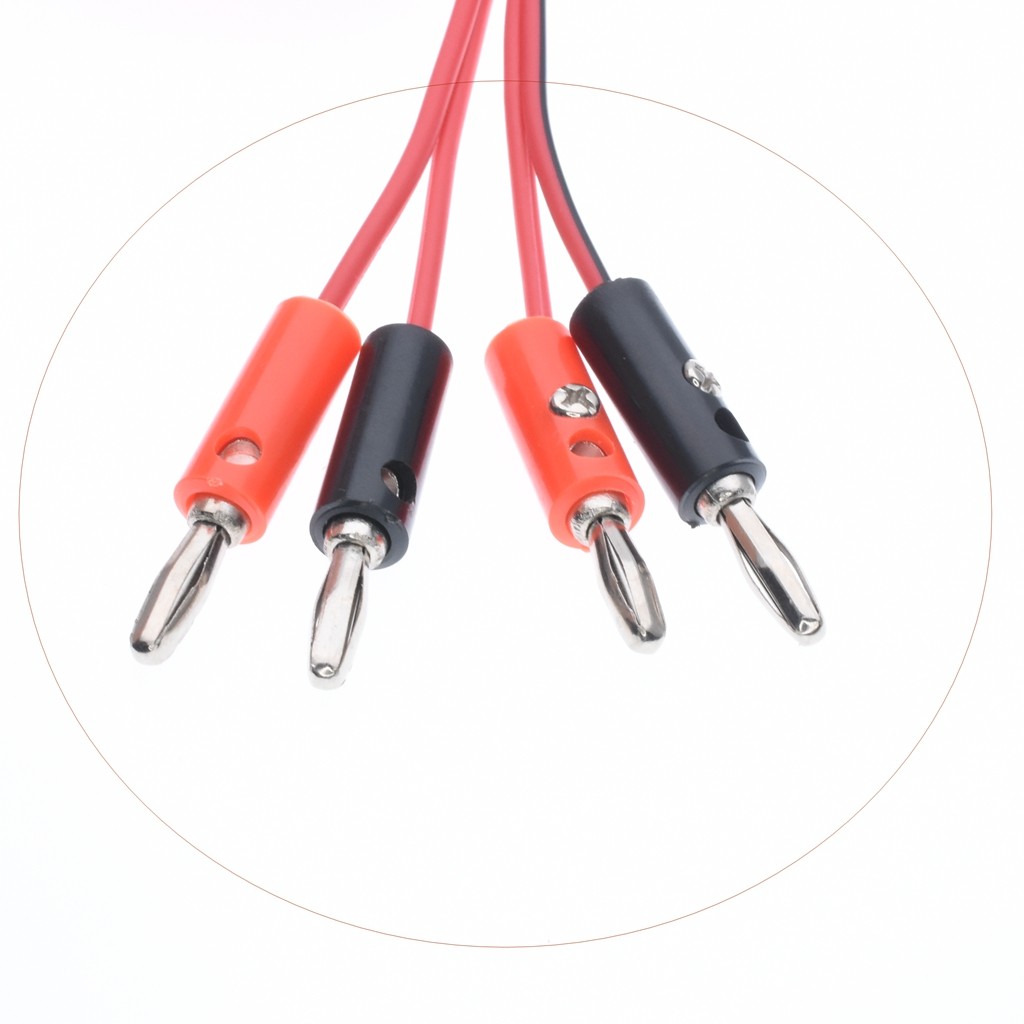 1m alligator to AV jack lead connector dual test probe 35mm alligator clip multi measuring tool