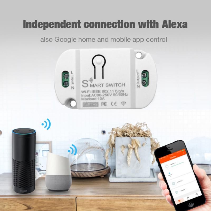 Tuya Wifi Smart Connection Smart Wireless Remote Switch Light Time Controller Work with Alexa Google Assistant IFTTT