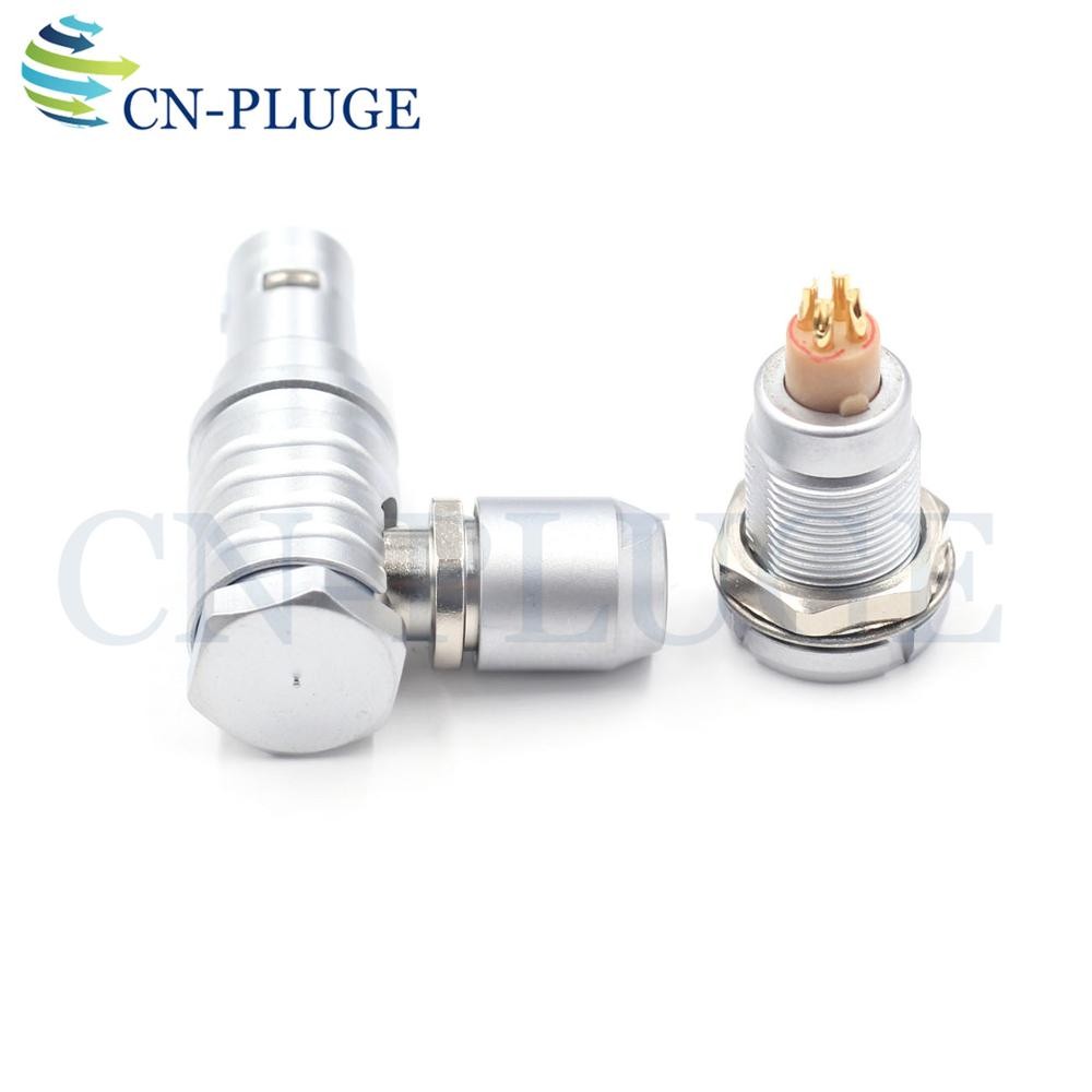 FHG ECG 0B Connectors M09 Series 4Pin Push Pull Self Locking Elbow Connector, widely used in industrial equipment power supply