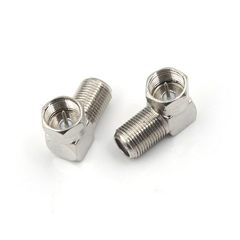 5pcs/lot F Male to F Female Adapter Connector RG6, RG59 Right Angle 90 Degree Coaxial Connector Waterproof Connection Wholesale