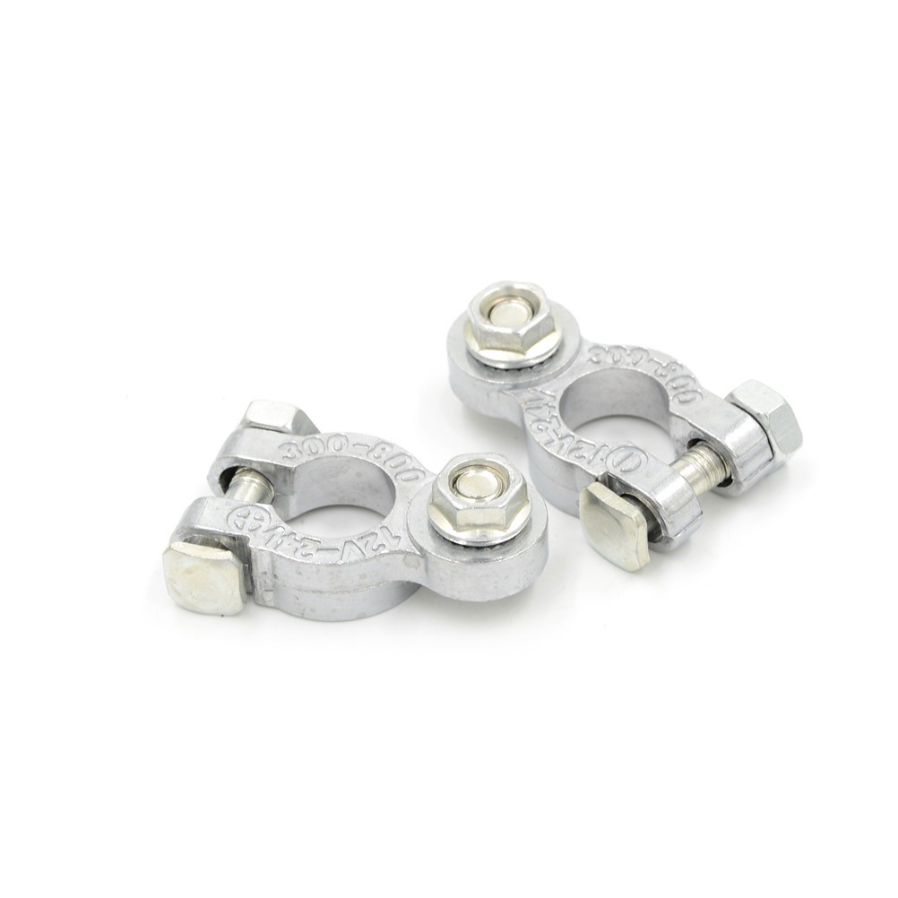 Selling 2pcs Positive and Negative Merchandise Type Aluminum Alloy Coat Replacement Automatic Car Battery Terminals Clamp Electrical Connectors