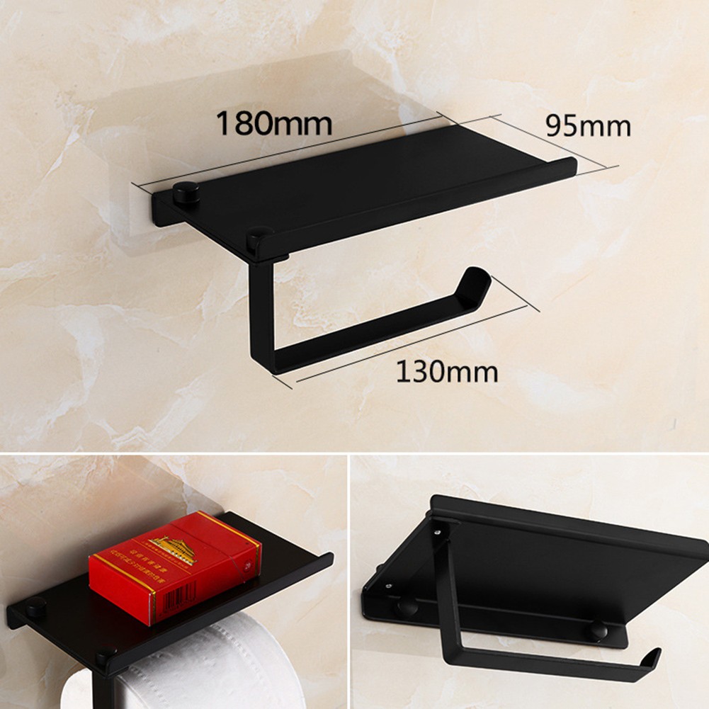 Toilet Paper Holder with Shelf for Bathroom Shelf Wall Mounted Towel Toilet Roll Holder Tissue Holder Box Bathroom Accessories