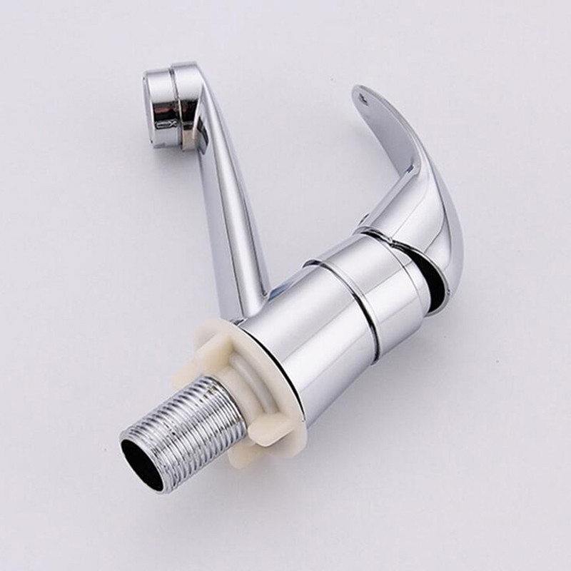 Chrome Surface Mount Bathroom Basin Faucets Single Handle Single Hole Bath Tap Cold Water Tap Hardware