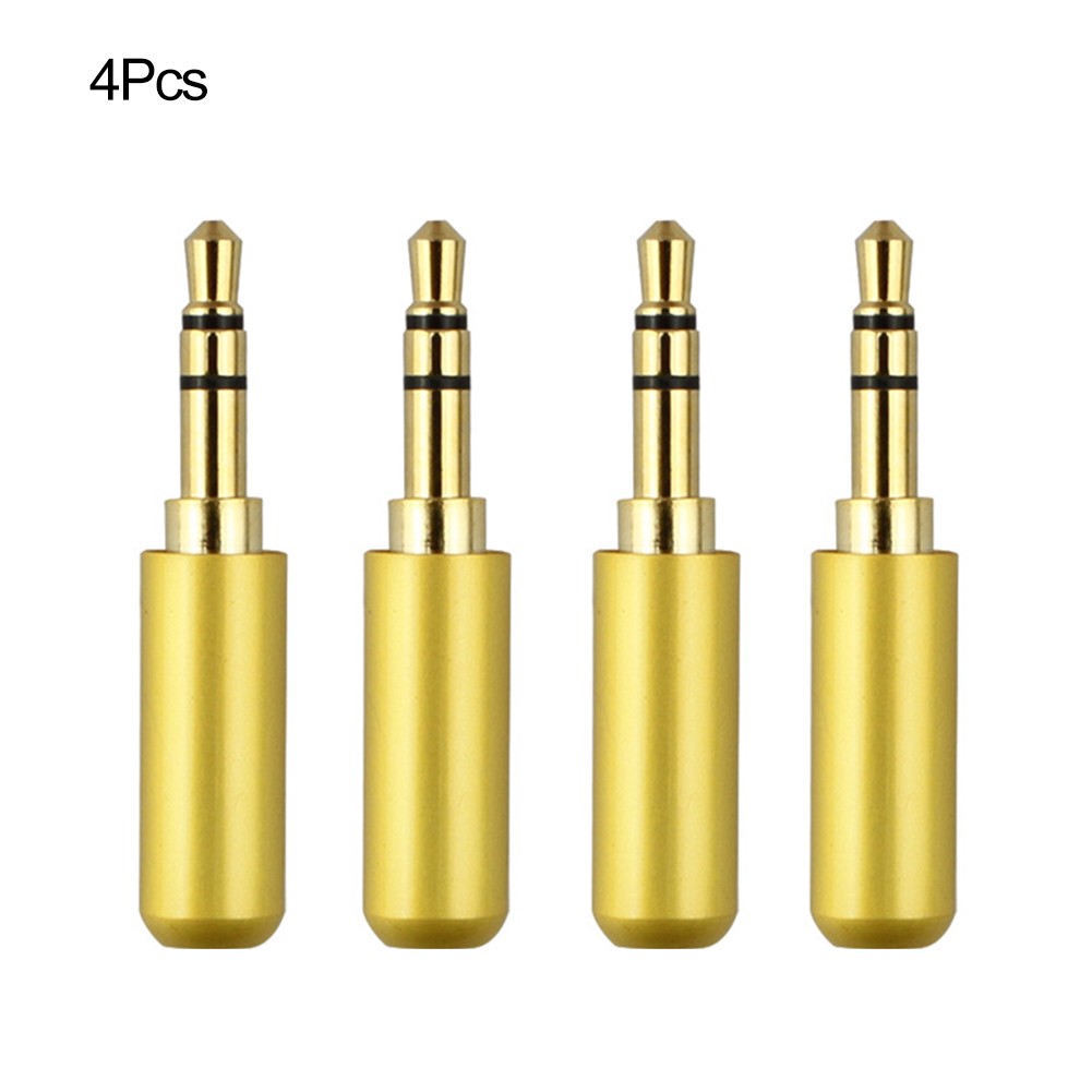 3.5mm Three Headphones Plug 3.5 RCA Connector Jack Connector Plug Jack Stereo Headphone Dual Track 4 stks