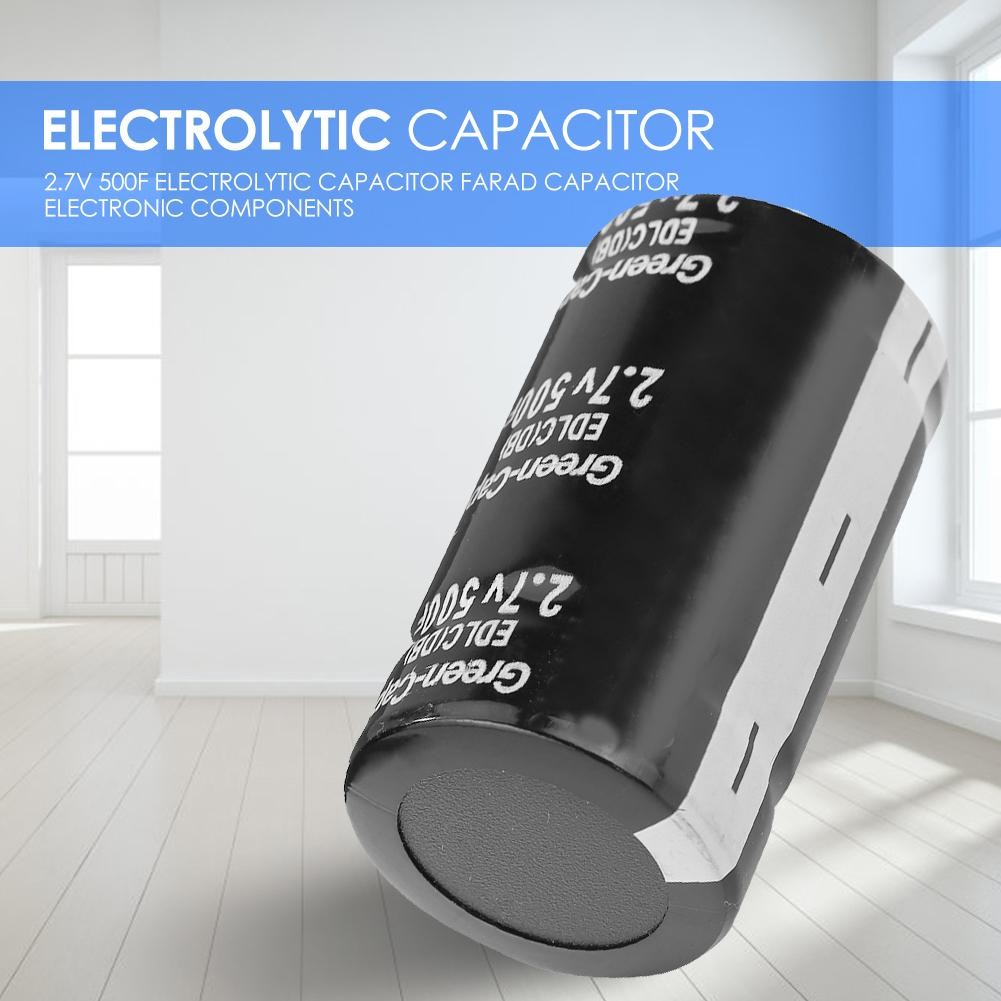 Electrolytic Capacitor 2.7V 500F Metal Farad Capacitor Practical Electronic Components Automotive Circuit Basic Supplies