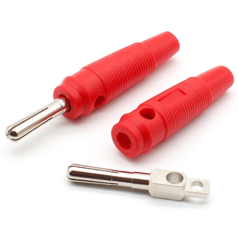 10pcs 4mm Banana Plug High Current Insulated Coated Stackable Screw Connection Connection