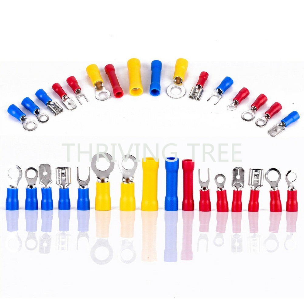 480/280pcs Insulated Cable Electrical Wire Connector Crimp Spade Butt Loop Fork Loop Lugs Rolled Terminals Assorted Kit Plier