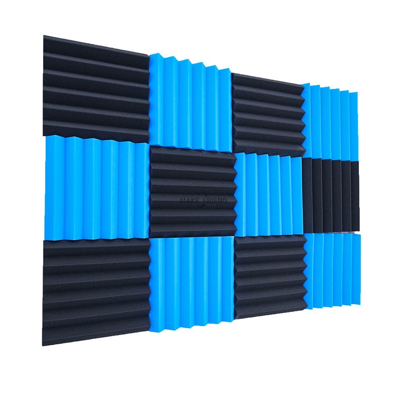 12/24pcs 2" X 12" X 12" Studio Acoustic Foam Wedges Tiles Soundproofing Panel Sound Insulation Absorbing Treatment Sponge