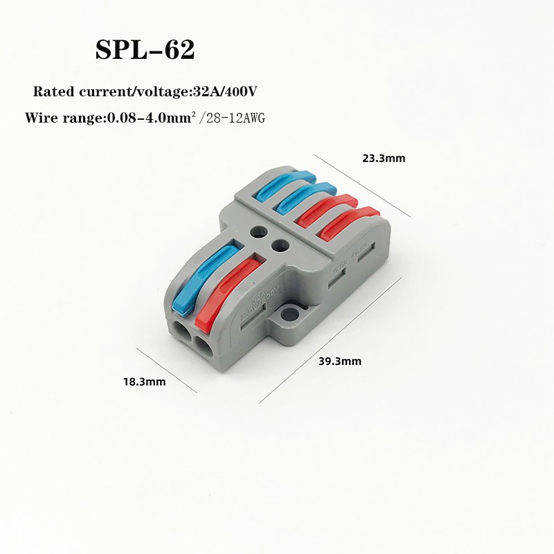 5/10pcs/SPL-42/62 Small Push-In Connector Terminal Block Quick Wire Connector Universal Cable Wire Connector