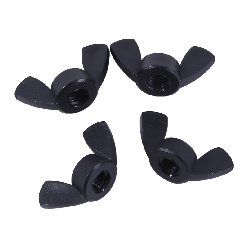 20pcs/pack Wing Nuts Butterfly Nut To Fit Bolts And Bolts Black M3 M4 M5 M6 M8 M10 M12 Hand Tools