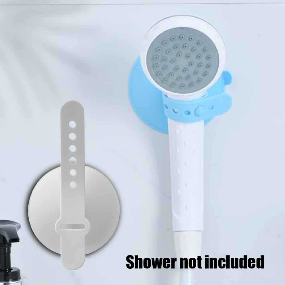 Space Saving Shower Head Holder Home Hotel Durable Strong Suction No Drilling Silicone Wall Mounted Solid Bathroom Accessories