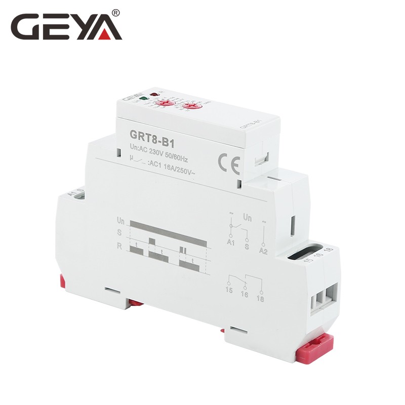 شحن مجاني GEYA GRT8-B قبالة تأخير الوقت تتابع الإلكترونية 16A AC230V أو AC/DC12-240V مع CE CB شهادة