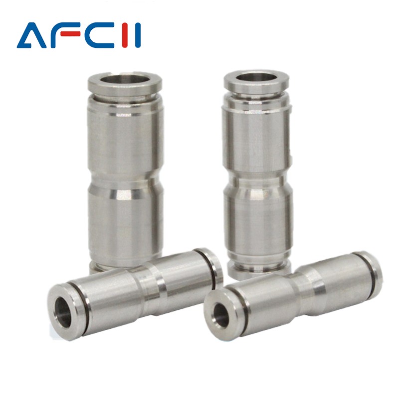 304 Stainless Steel Air Hose Fitting Pneumatic Coupling Tube Coplin Quick Open PG PU4 PU6 PU8 PU10 Trachea Metal Fitting