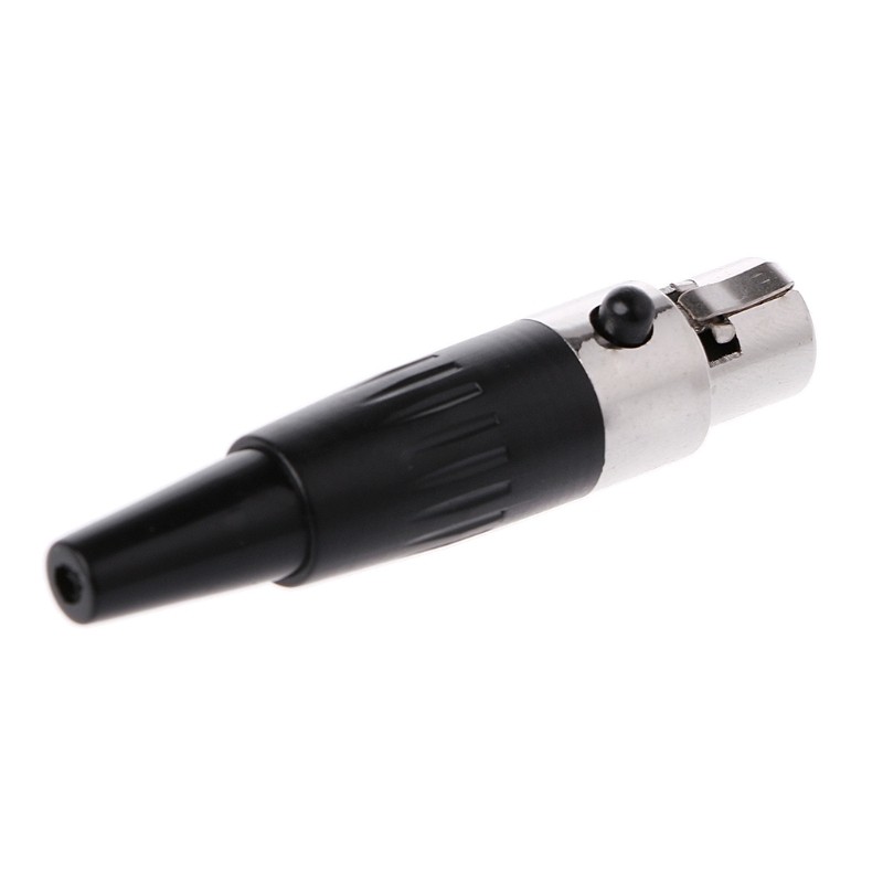 1pc High Quality Mini XLR 3 4 Pin Female Plug Small XLR Audio Microphone Connector For MIC Soldering Straight