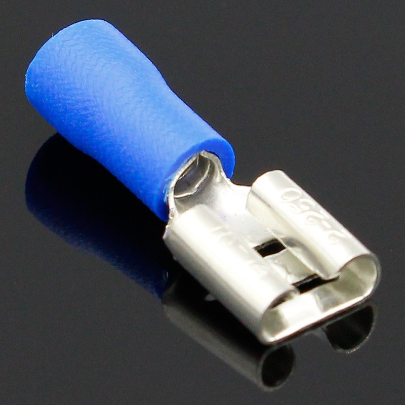 200pcs 6.3mm Female Male Spade Insulated Electrical Crimp Terminal Connectors Cable Terminals H1E1