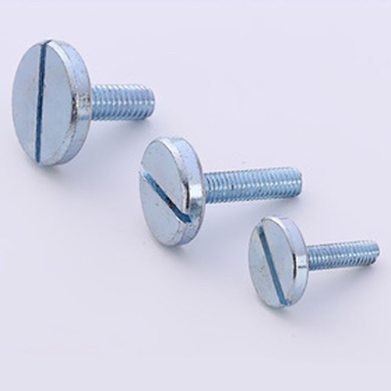 M5 Slot Screw Flat Head Bolts Blue White Zinc Screws 8-25mm Length