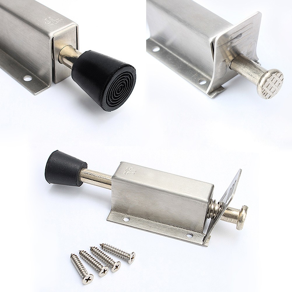 Stainless steel patio door access sliding deadbolt foot lock for home hotel anti-theft hardware